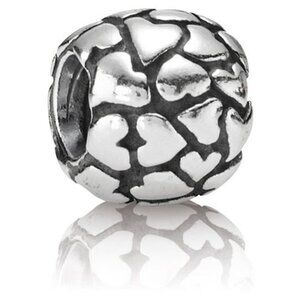 PANDORA Lotsa Love Charm Authentic Sterling Silver Hearts Love Romance